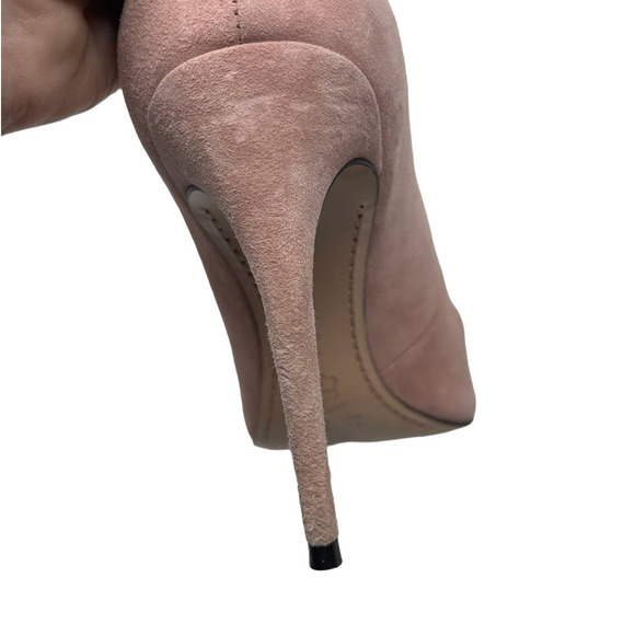James Chan Blush Pink Suede Pointed Toe Stiletto Pump 10 - Picture 8 of 11